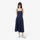 Long pleated dress with shoulder straps EF9723 166