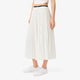 JF1402 70V Elastic Waist Pleated Long Skirt