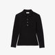 Polo in mini piqué elasticizzato slim fit  manica lunga PF5464 031