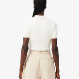 Maglione a righe in maglia a trecce con collo a polo AF0972 70V