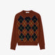Maglione con intarsio a rombi ricamato AF2616 162