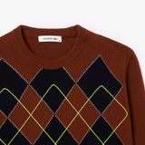 Maglione con intarsio a rombi ricamato AF2616 162