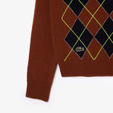 Maglione con intarsio a rombi ricamato AF2616 162
