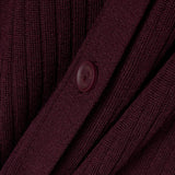 Cardigan in maglia di lana merinos a coste AF4141 3KE
