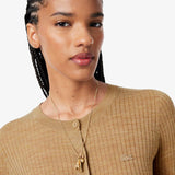 Cardigan in maglia di lana merinos a coste AF4141 GE2