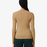 Cardigan in maglia di lana merinos a coste AF4141 GE2