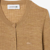 Cardigan in maglia di lana merinos a coste AF4141 GE2