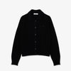 Cardigan con colletto a polo in maglia 3D di lana cardata AF8274 031