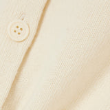 Cardigan con colletto a polo in maglia 3D di lana cardata AF8274 XFJ