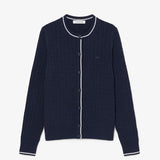 Cardigan a righe in maglia a trecce AH9872 166