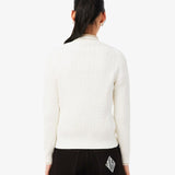 Cardigan a righe in maglia a trecce AH9872 70V