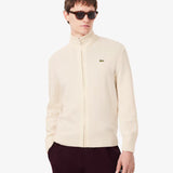 Maglione con zip in lana cardata AH5181 XFJ
