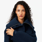 Cappotto cropped in lana a collo alto a coste BF8427 MXQ