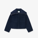 Cappotto cropped in lana a collo alto a coste BF8427 MXQ