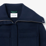 Cappotto cropped in lana a collo alto a coste BF8427 MXQ