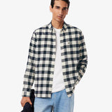 Camicia regular fit in flanella motivo scozzese CH5097 BIR