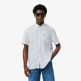 Camicia regular fit in lino a maniche corte CH8061  E7B