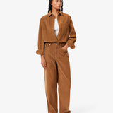 Pantaloni donna taglio ampio in velluto a coste HF5346 DPC