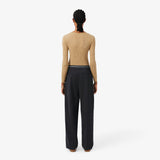 Pantaloni oversize in misto lana con pieghe HF9162 EL6