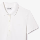 Polo da donna in piqué di cotone stretch Lacoste slim fit PF5462 001