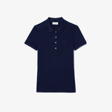 Polo da donna in piqué di cotone stretch Lacoste slim fit PF5462 166
