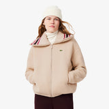 Giacca in sherpa oversize con collo a coste a righe SF8330 S69