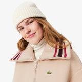 Giacca in sherpa oversize con collo a coste a righe SF8330 S69