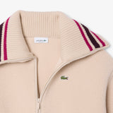 Giacca in sherpa oversize con collo a coste a righe SF8330 S69