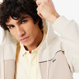 Felpa color block con cappuccio e zip SH0892 3RR