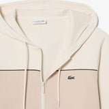 Felpa color block con cappuccio e zip SH0892 3RR