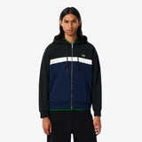 Felpa colorblock con cappuccio e zip SH2749 DY4