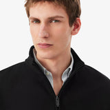 Felpa con collo alto e zip in tessuto felpato SH8866 031