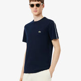 T-shirt con fascia a righe con marchio TH0888 166