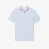 Men's T-shirt in stretch piqué with striped collar TH8174 T01 