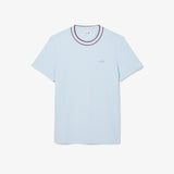 Men's T-shirt in stretch piqué with striped collar TH8174 T01 